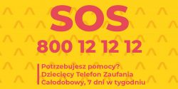 Baner Całodobowy telefon zaufania Rzecznika Praw Dziecka dla dzieci i młodzieży