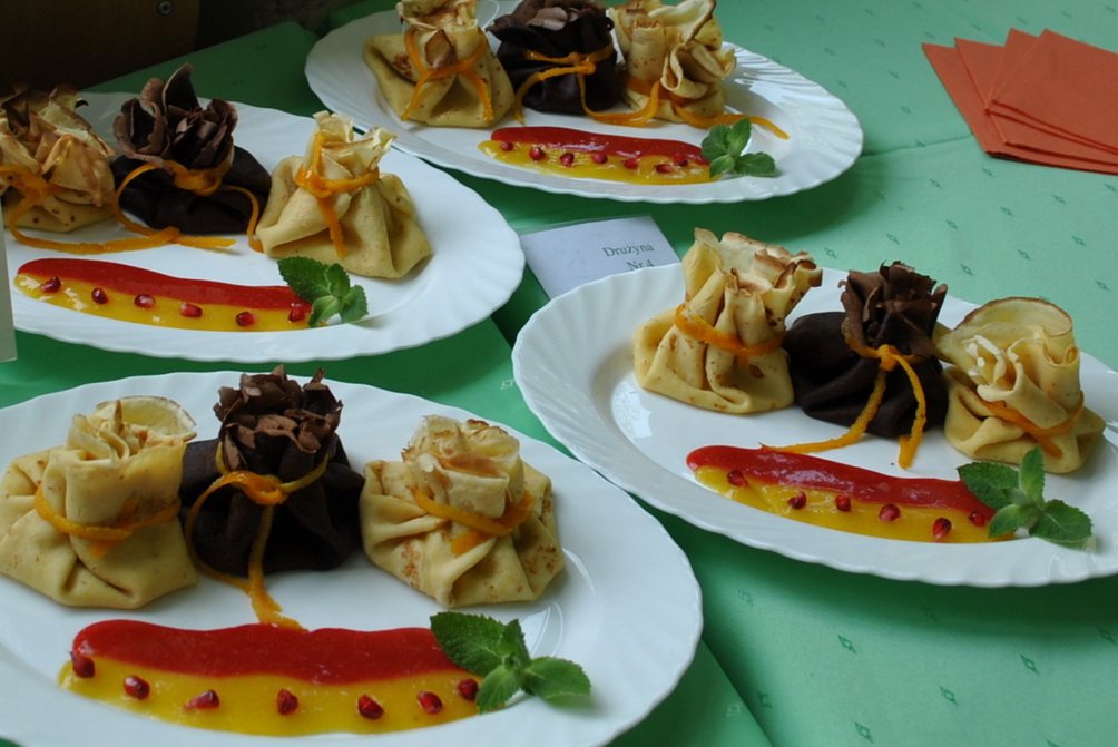 naleśniki w kształcie sakiewek