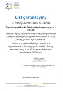 listy gratulacyjne